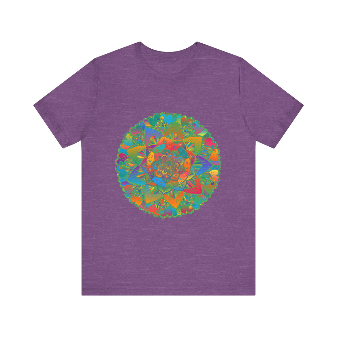 Vibrant Mandala Tee featuring intricate design promoting peace and tranquility