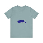 Black Cat Mystery Soft Watercolor T-Shirt - A comfortable and stylish shirt featuring a mysterious black cat design in soft watercolor tones