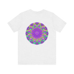 Beautiful purple mandala tee featuring intricate spiritual design for peace and harmony