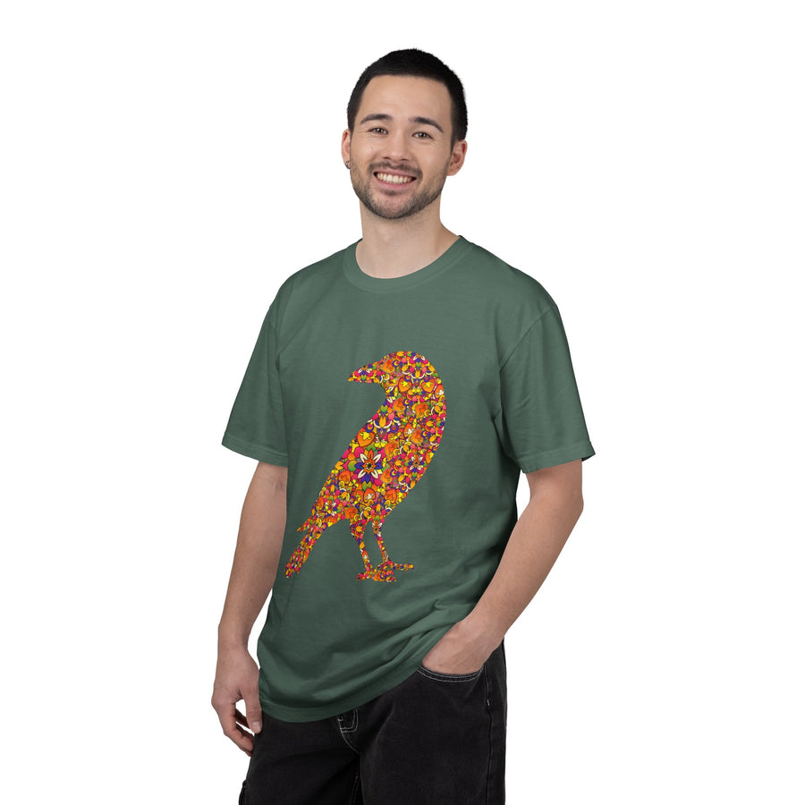 Crow Within ~ Floral Mandala Radiant Raven T-Shirt