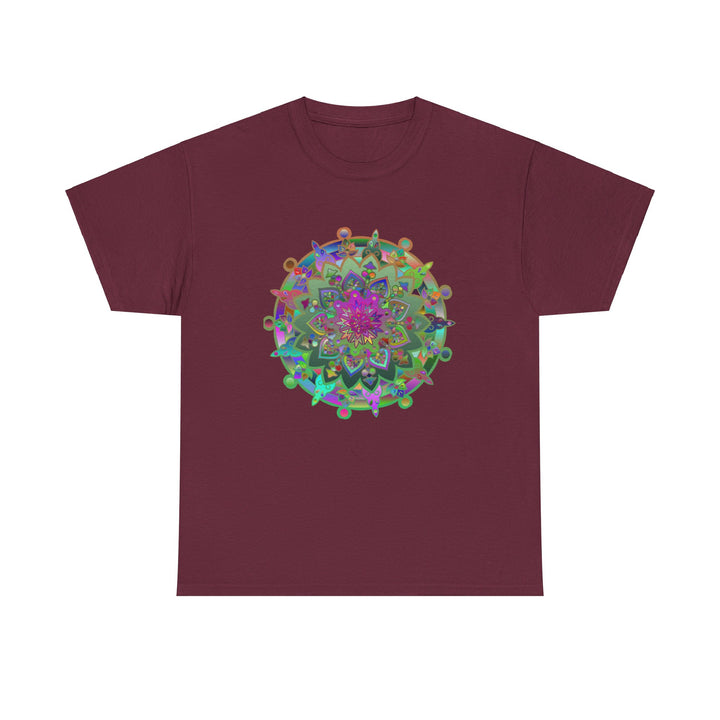 Beautifully detailed mandala design on comfortable unisex tee