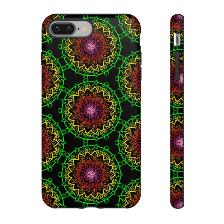 Artistic Mandala Phone Case with Bold Patterns and Modern Flair