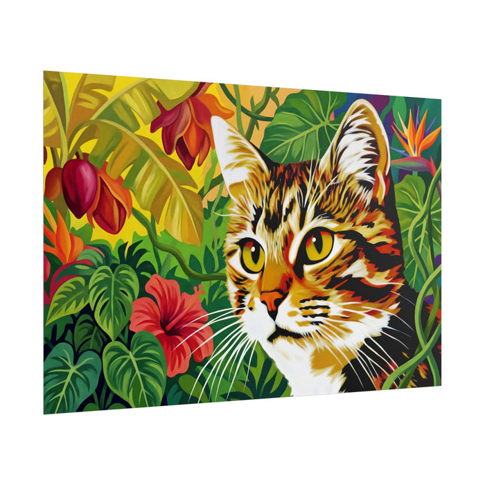 Cat Jungle Poster - Horizontal