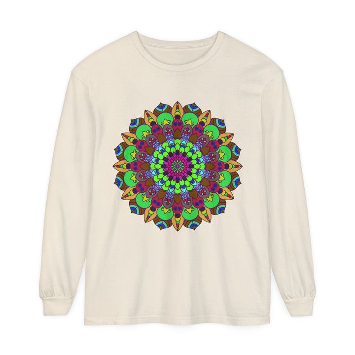 Colorful Mandala Unisex Long Sleeve T-Shirt made of soft and durable material