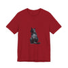 Black Cat Watercolor T-Shirt featuring a mystical design with a beautiful feline illustration in vibrant colors, perfect for cat lovers and fans of unique, artistic fashion