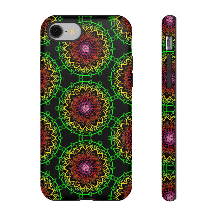 Artistic Mandala Phone Case with Bold Patterns and Modern Flair