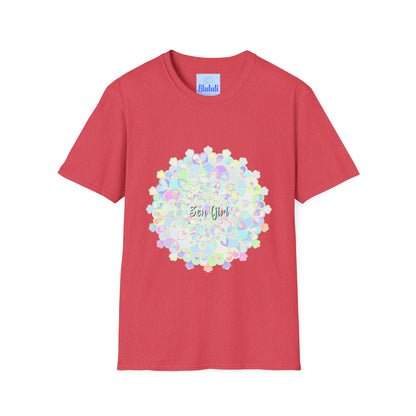 Colorful mandala design t-shirt with intricate patterns and vibrant colors