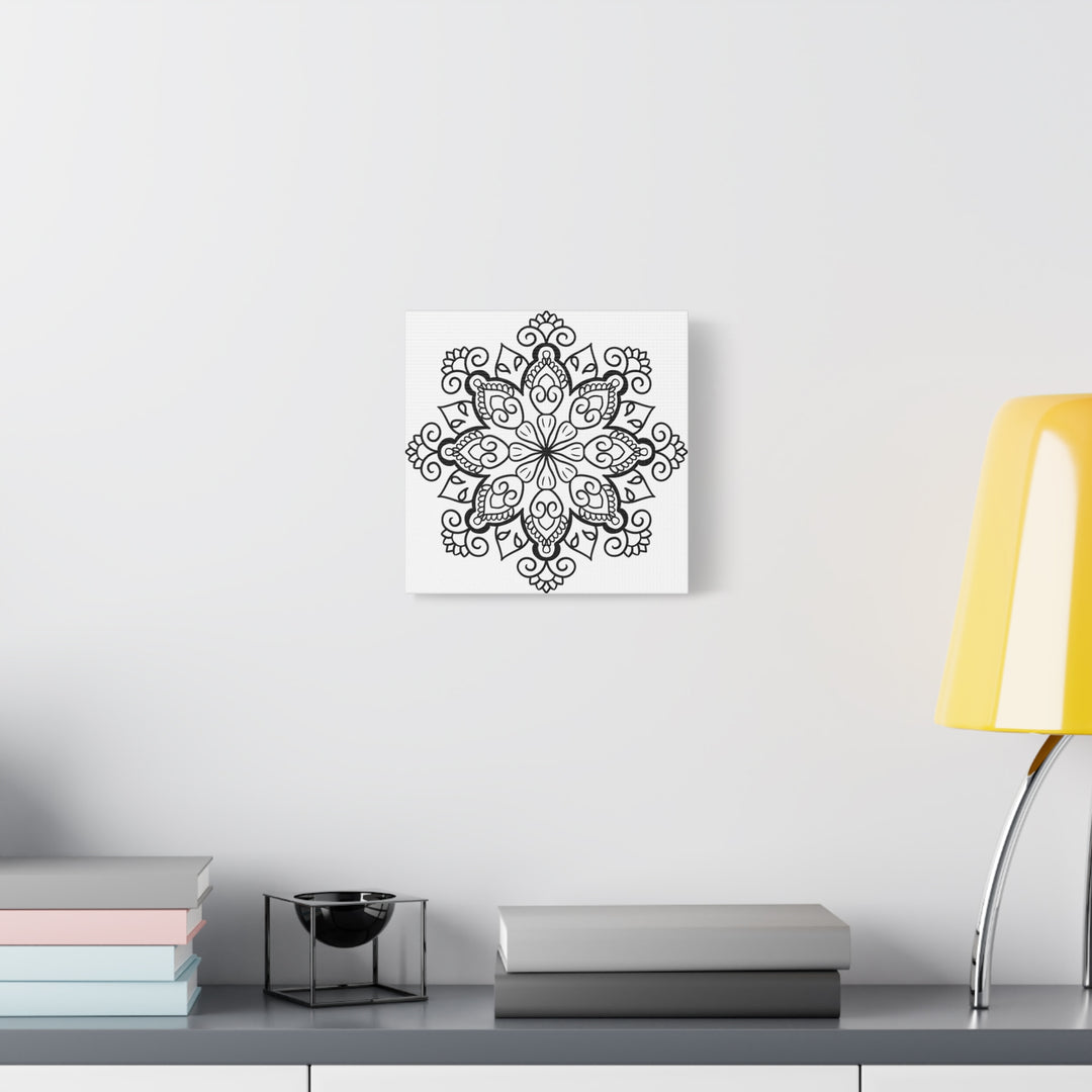 Black & White Mandala Art with stunning details on Matte Canvas