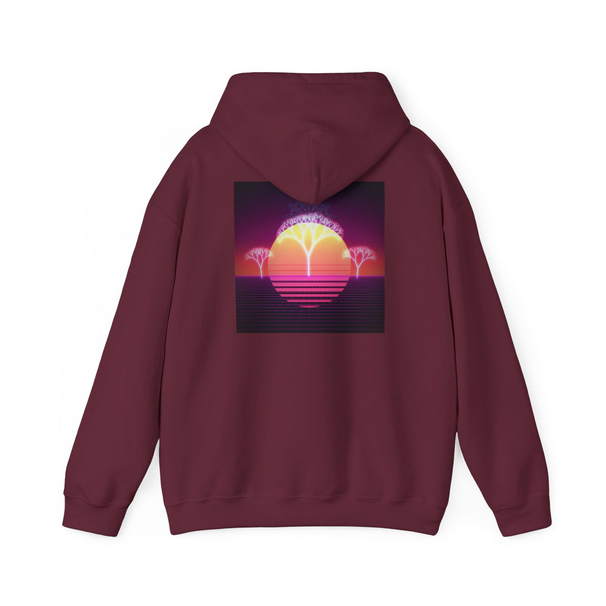Felpa con cappuccio Retro Sunset Tree of Life