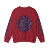 A high-quality Unisex Heavy Blend™ Crewneck Sweatshirt featuring a stunning Purple Mandala Design for a stylish and comfortable look