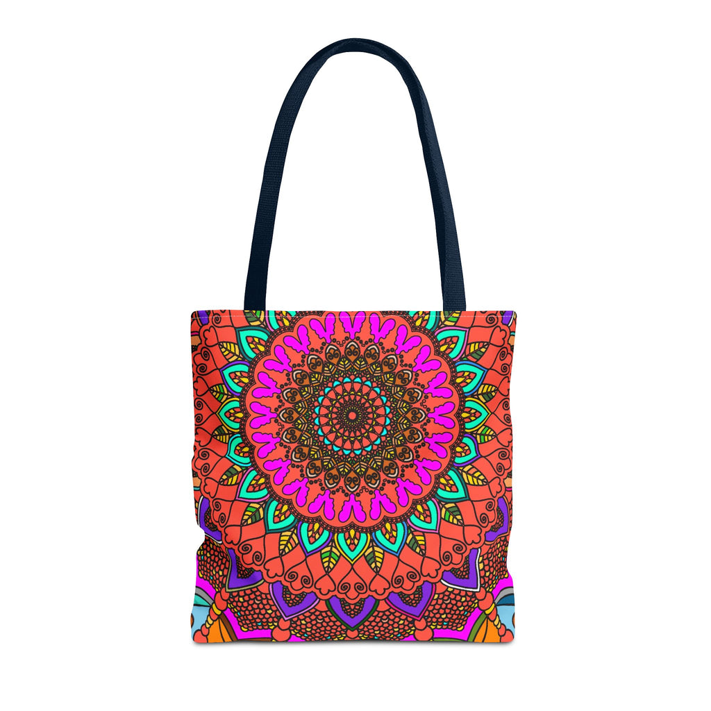Colorful Mandala Tote Bag – Boho Psychedelic All-Over Print