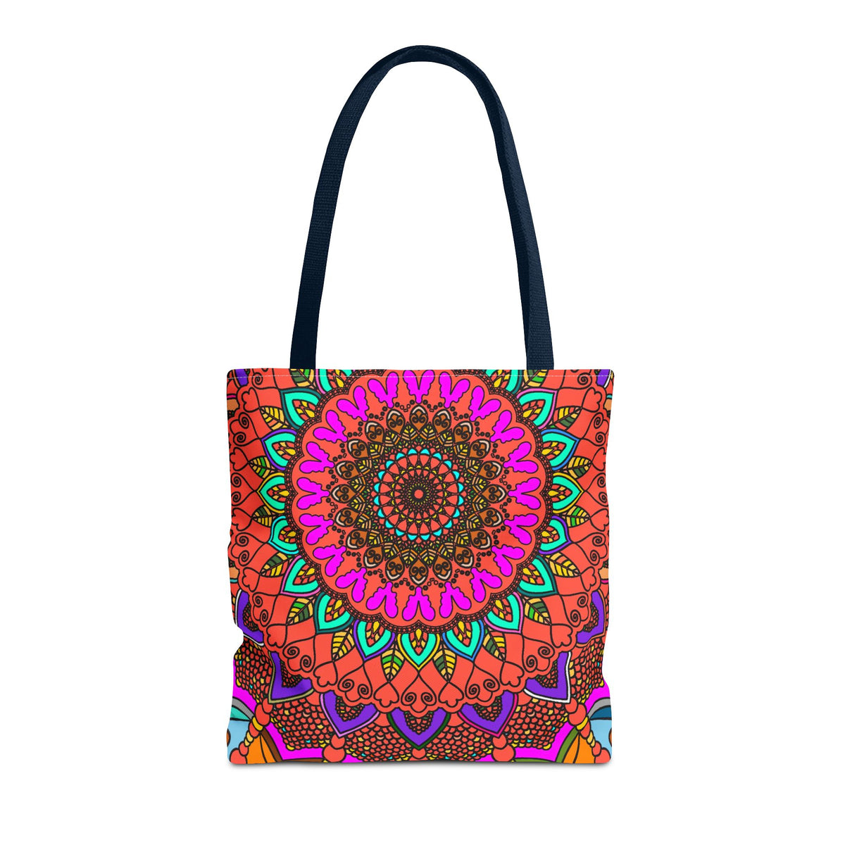 Colorful Mandala Tote Bag – Boho Psychedelic All-Over Print