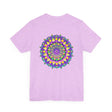 Vibrant Mandala Tee featuring intricate geometric design symbolizing spiritual peace and harmony, perfect for bringing positive energy and tranquility to your wardrobe