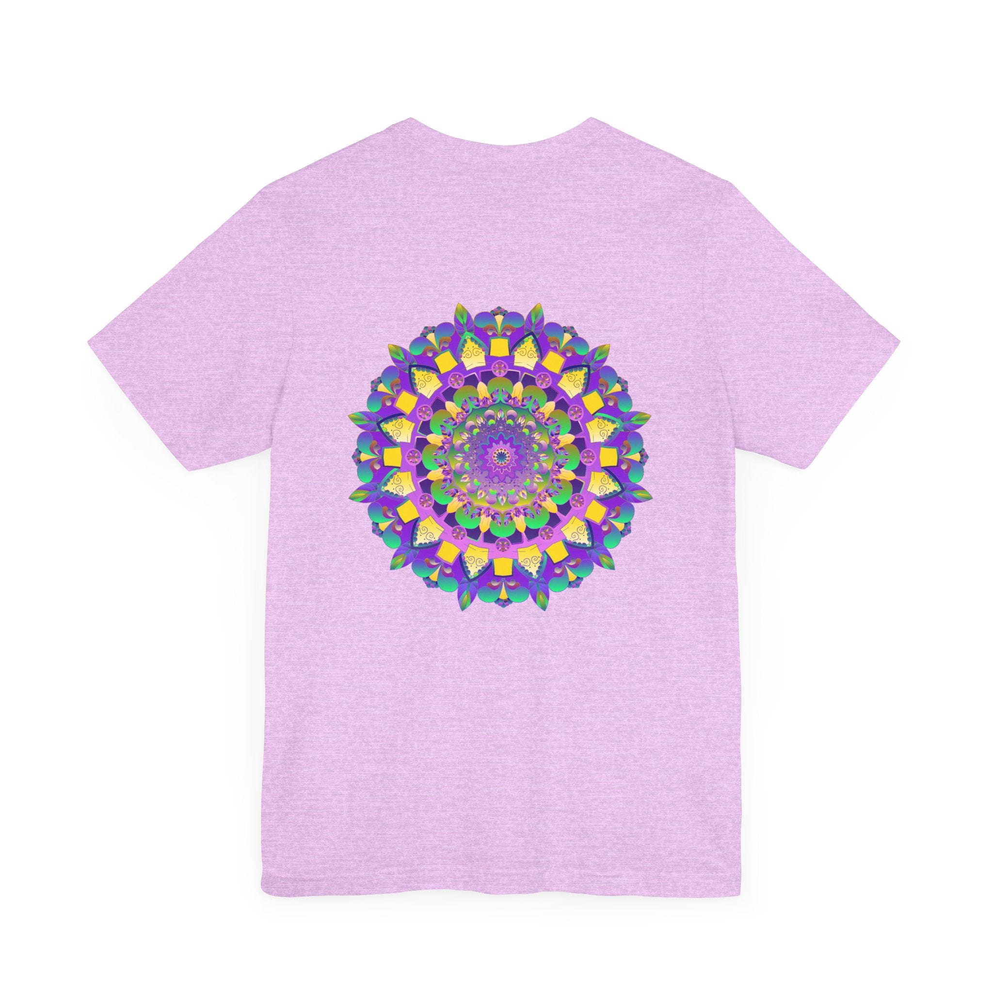 Vibrant Mandala Tee featuring intricate geometric design symbolizing spiritual peace and harmony, perfect for bringing positive energy and tranquility to your wardrobe