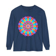 Vibrant and intricate mandala design long sleeve t-shirt for all genders