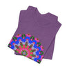 Colorful mandala geometric t-shirt with intricate patterns and vibrant colors