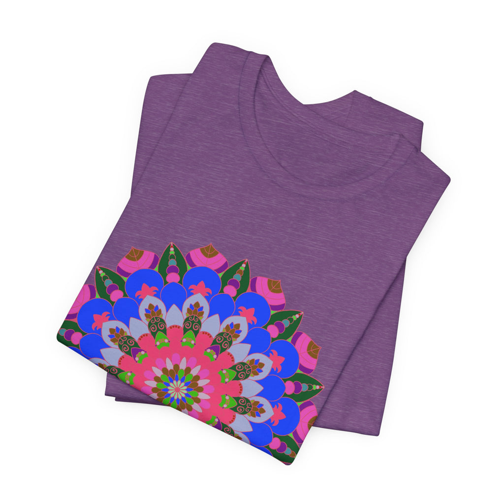 Colorful mandala geometric t-shirt with intricate patterns and vibrant colors