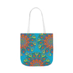 Canvas Tote Bag in Bright Tropical Colors for Summer Fun