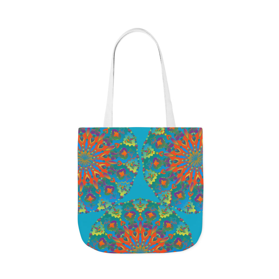 Canvas Tote Bag in Bright Tropical Colors for Summer Fun