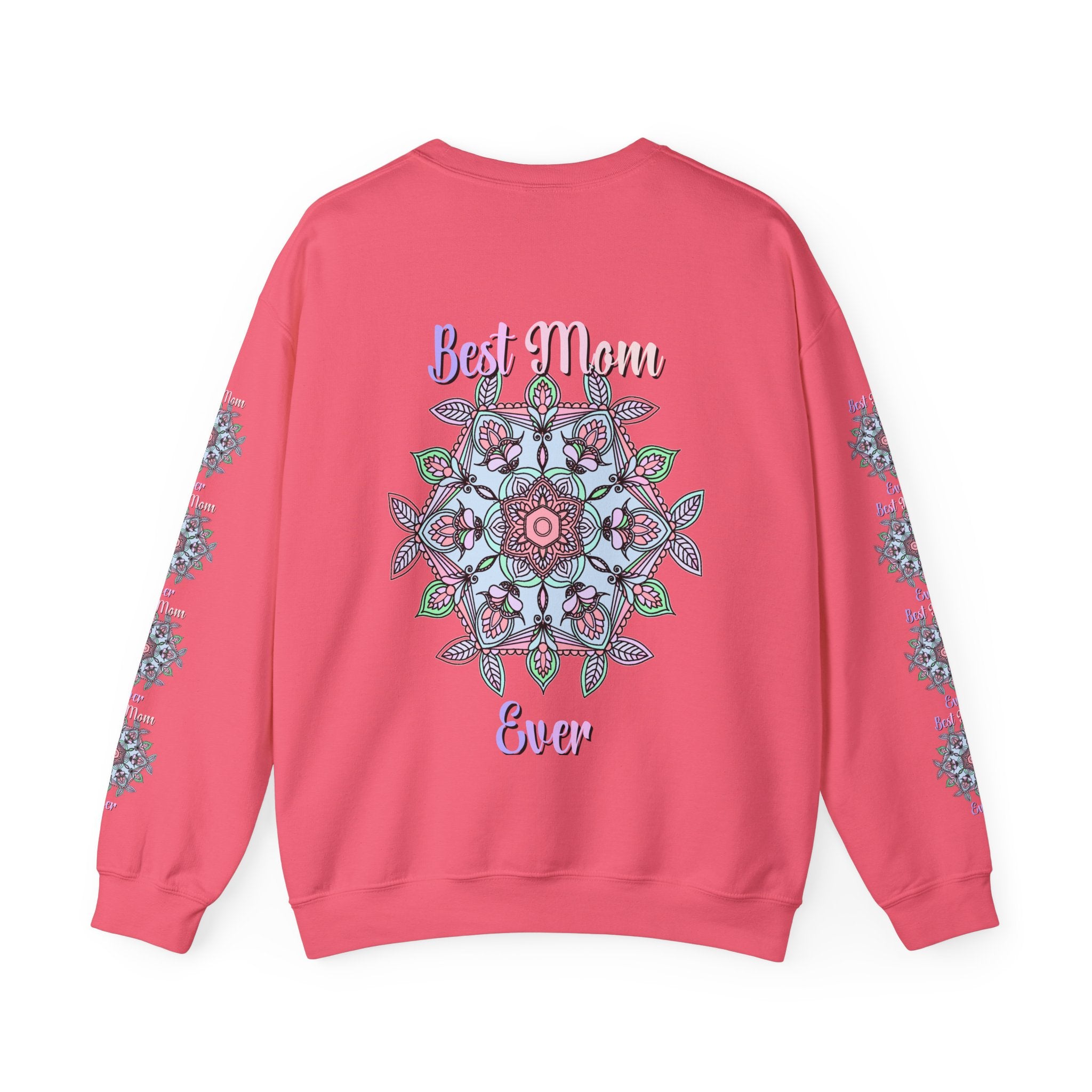Mandala Art Crewneck Sweatshirt Celebrating Moms in Soft Hues