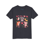 Entzückendes Animal Love Jugend T-Shirt, Süßes Kindershirt, Tier Grafik T-Shirt, Kindergeschenk, Geburtstags- oder Urlaubsoutfit 