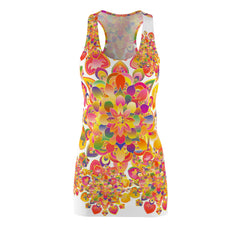 Floral Kaleidoscope Racerback Dress — Colorful Mandala AOP
