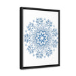 Mandala Handmade Art - Steel Blue Vertical Frame Gallery Canvas Wraps