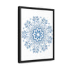 Mandala Handmade Art - Steel Blue Vertical Frame Gallery Canvas Wraps