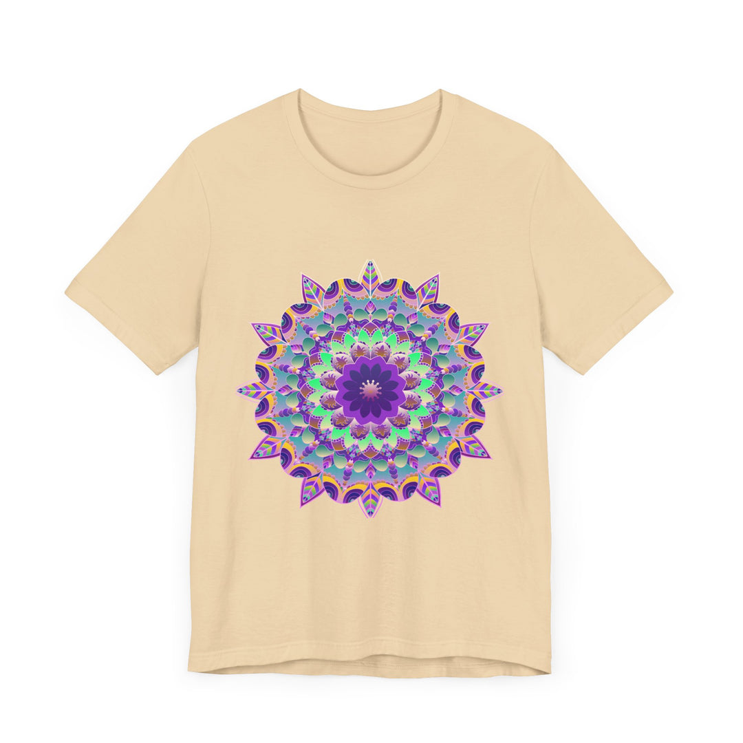 Vibrant and eye-catching Psychedelic Purple Mandala T-Shirt with intricate design