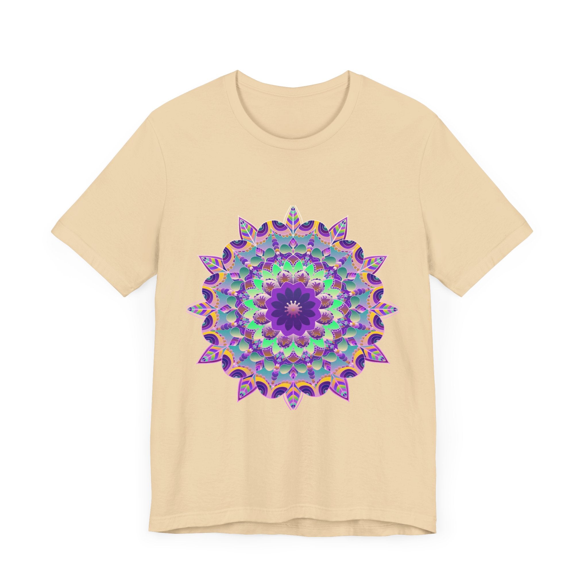Vibrant and eye-catching Psychedelic Purple Mandala T-Shirt with intricate design