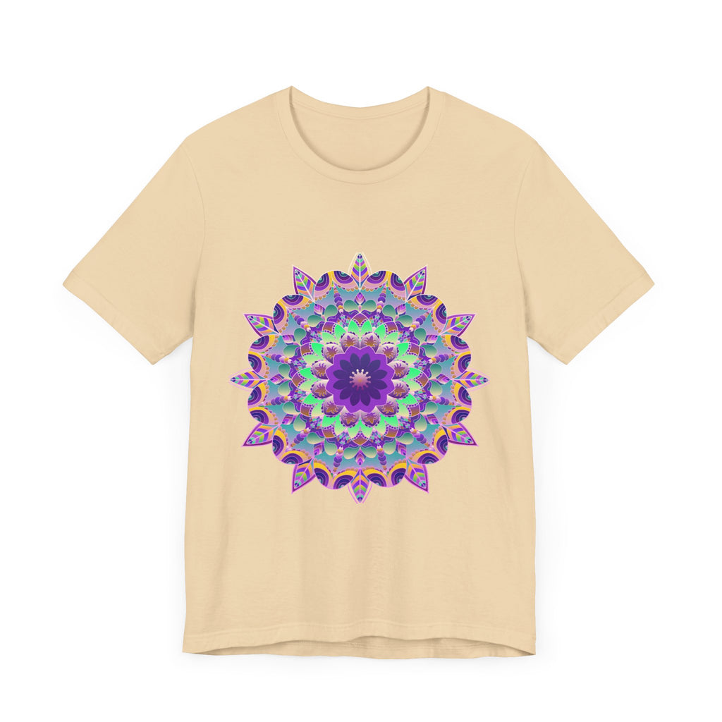 Vibrant and eye-catching Psychedelic Purple Mandala T-Shirt with intricate design