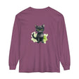 Black Cat Watercolor Long Sleeve T-Shirt featuring a beautiful watercolor-style black cat design