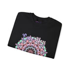 Felpa girocollo ispirata al mandala per mamme in tenui colori pastello