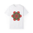 Unisex Mandala T-Shirt featuring Hand-Drawn Mandala Art, made of 100% Ring-Spun Cotton and Garment-Dyed for Extra Comfort