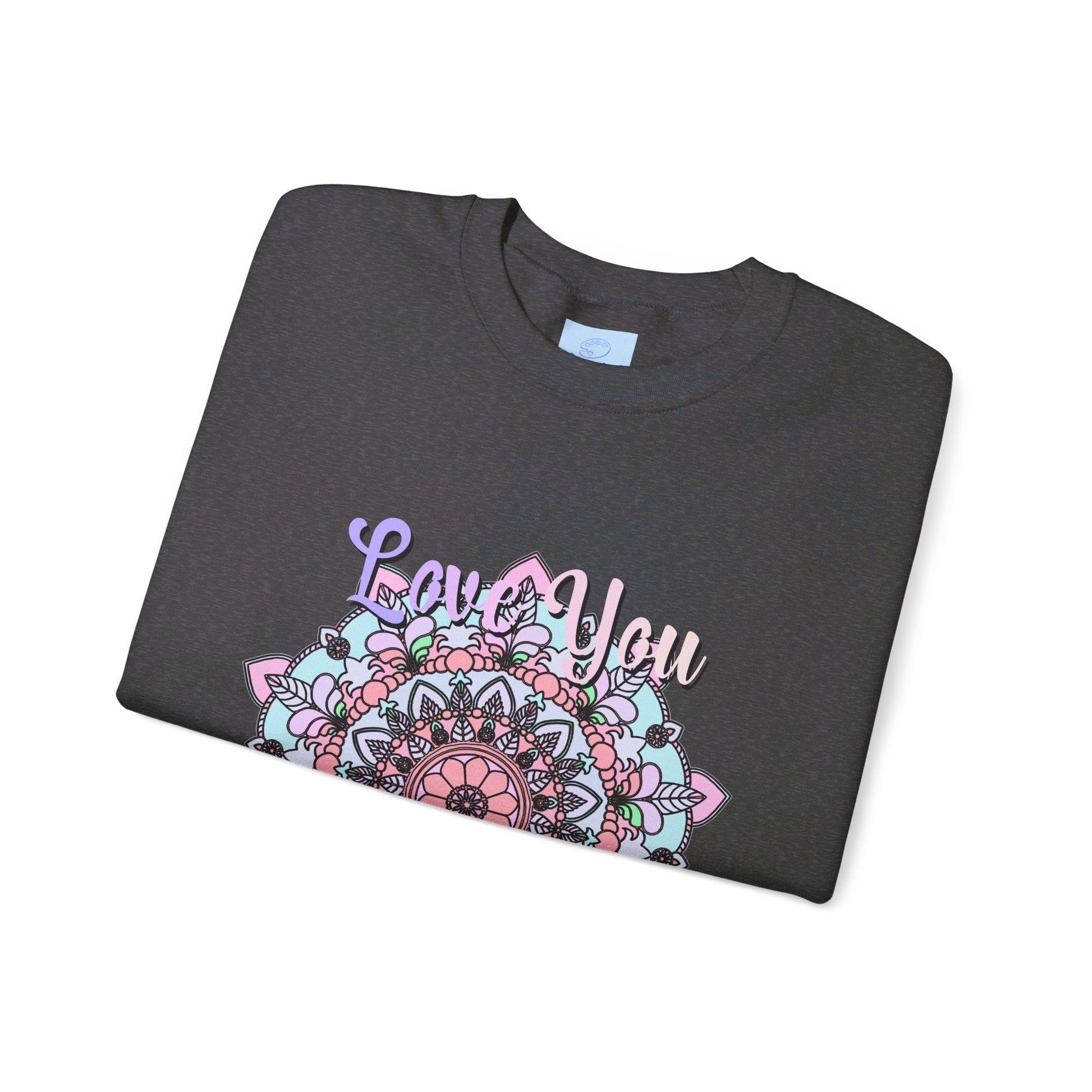 Cozy and stylish unisex crewneck sweatshirt with 'Love You Mom' design, perfect birthday gift for your mom to show your love and appreciation