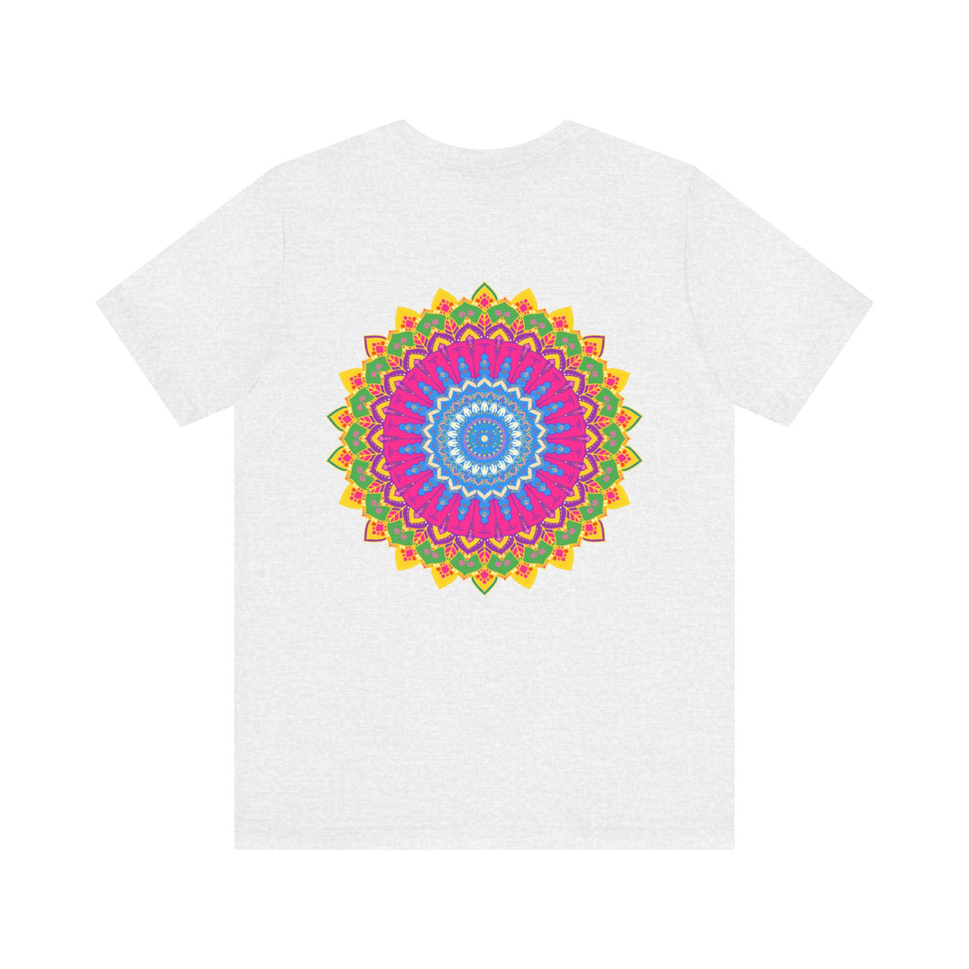 Colorful mandala design t-shirt with spiritual and peaceful vibes for a vibrant and eye-catching look