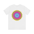 Colorful mandala design t-shirt with spiritual and peaceful vibes for a vibrant and eye-catching look