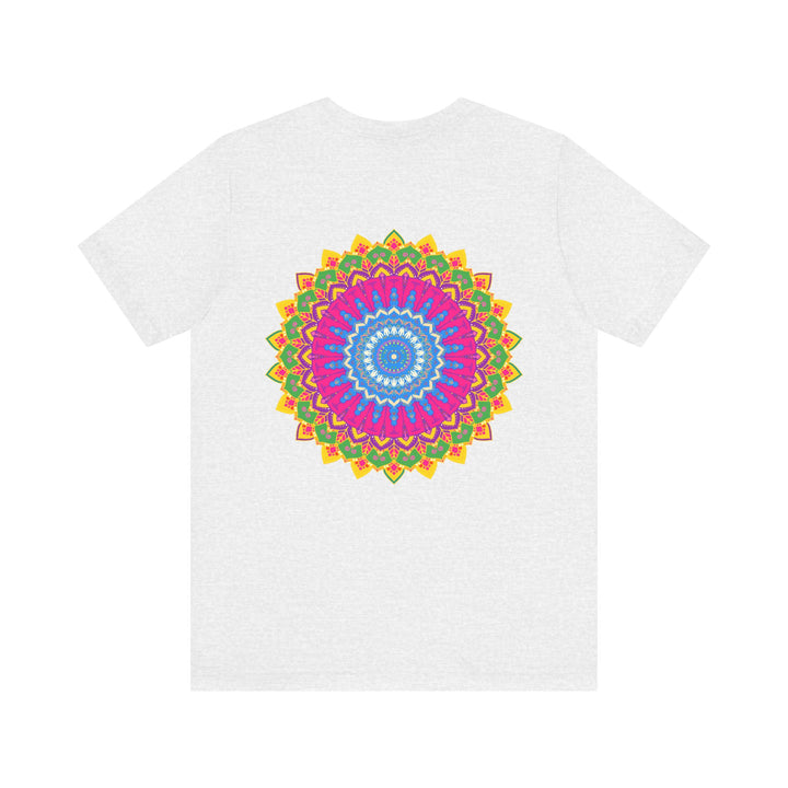 Colorful mandala design t-shirt with spiritual and peaceful vibes for a vibrant and eye-catching look