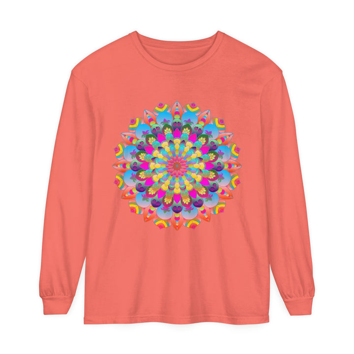 Colorful Mandala Long Sleeve T-Shirt - Psychedelic Art 15