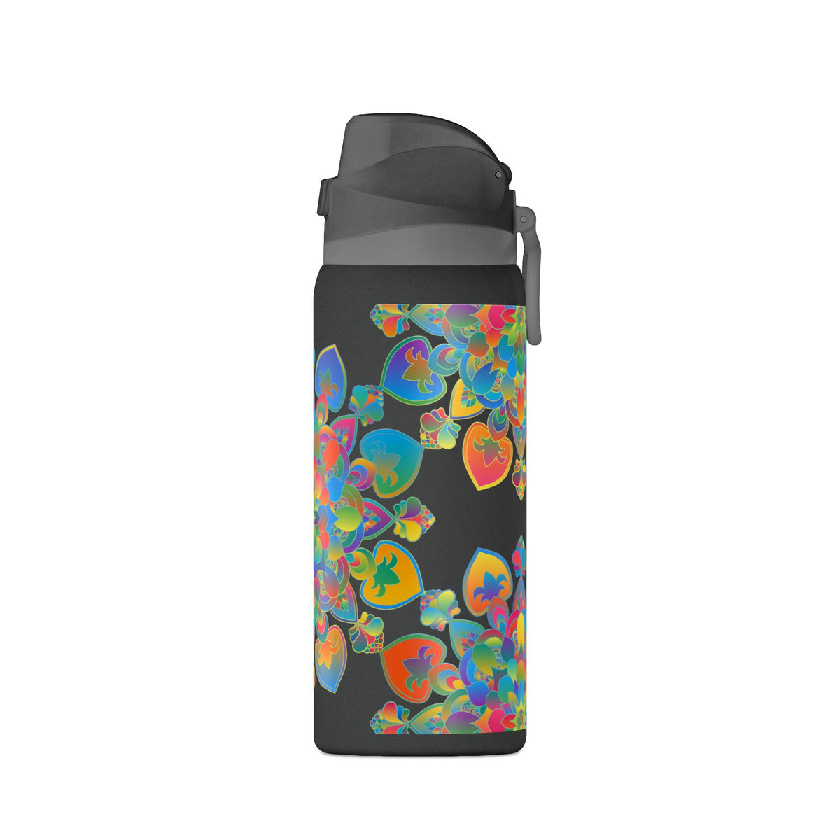 Insulated Water Bottle — Colorful Psychedelic Mandala 32oz