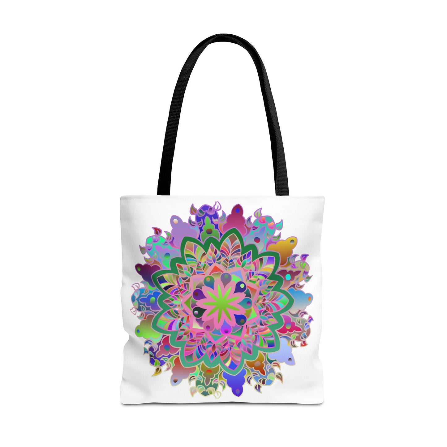 Colorful mandala tote bag with durable and high-quality construction