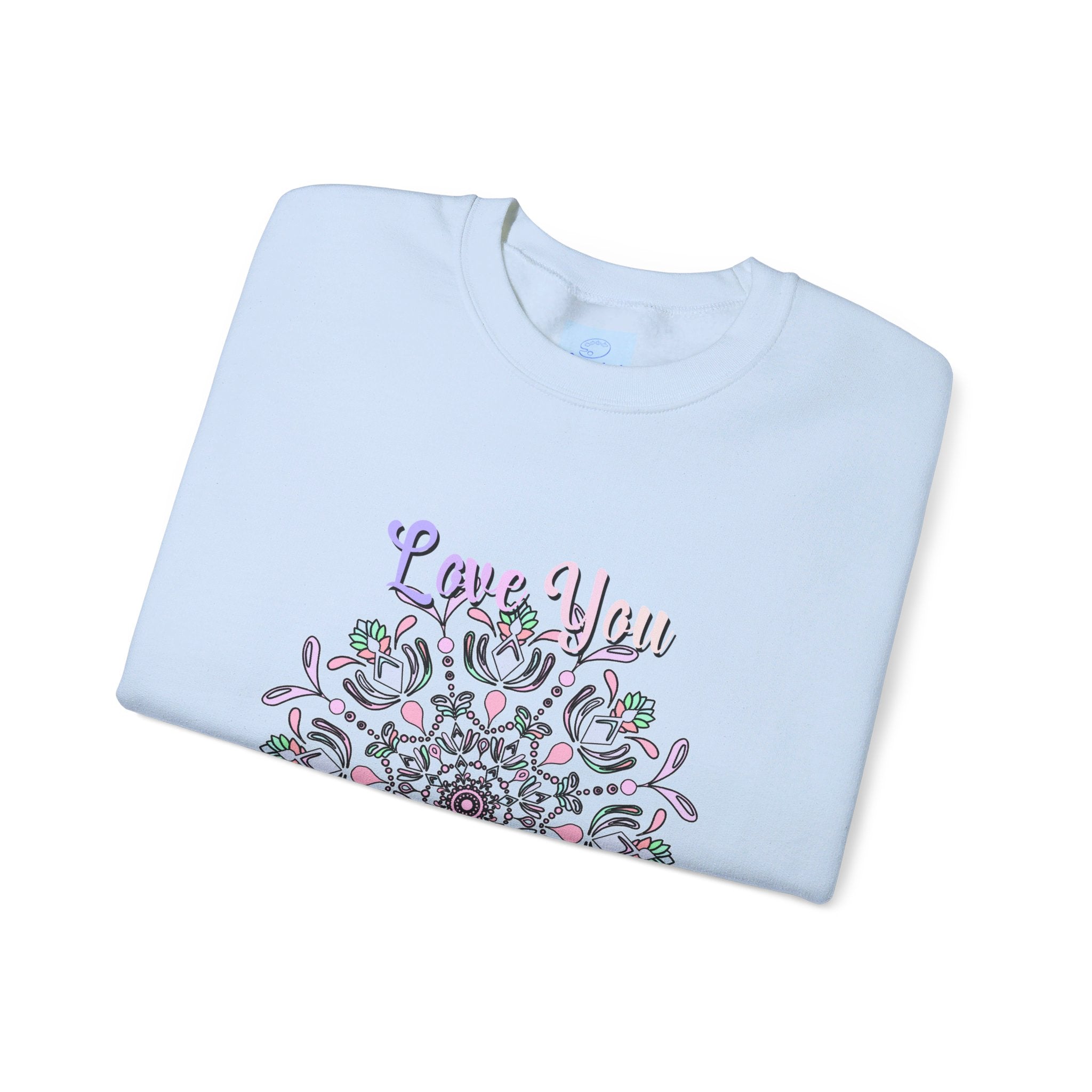 Cozy and stylish unisex crewneck sweatshirt with the words Love You Mom perfect for gifting on Mom's birthday