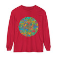 Vibrant Mandala Unisex Long Sleeve T-Shirt featuring intricate, colorful mandala design