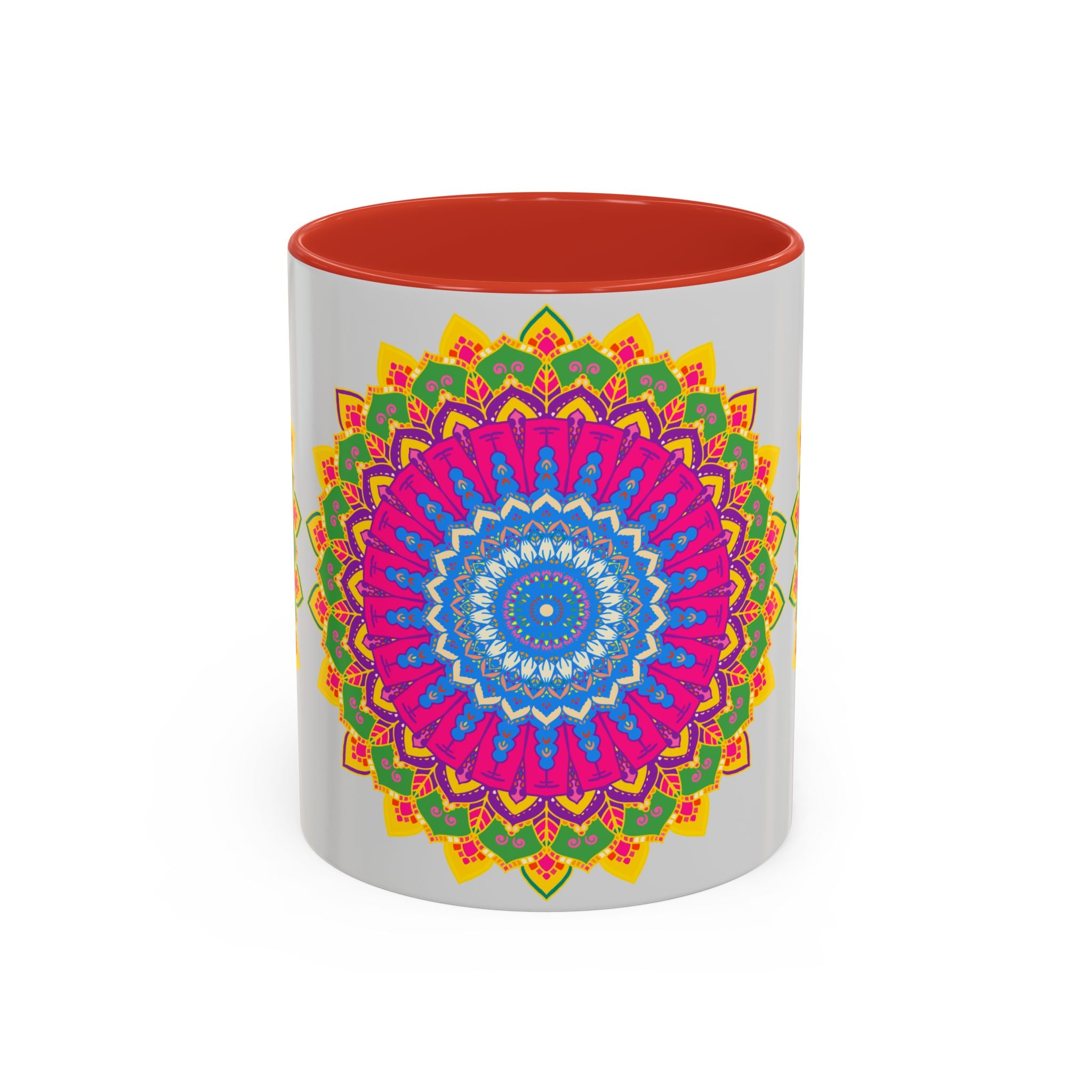 Colorful geometric design Mandala Art Mug, perfect for morning coffee