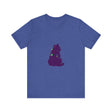 Black Cat Mystery - Colorful Silhouette T-Shirt featuring a vibrant, multicolored design of a mysterious black cat against a dark background
