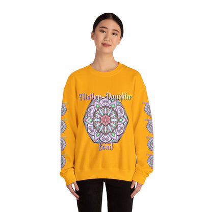 Cozy unisex crewneck sweatshirt featuring 'Mother-Daughter Bond' design, perfect birthday gift for mom