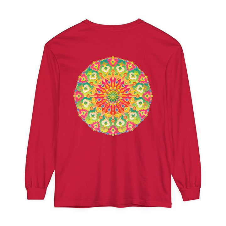 Detailed Intricate Mandala Long Sleeve T-Shirt - Vibrant Art with a vibrant and unique mandala print