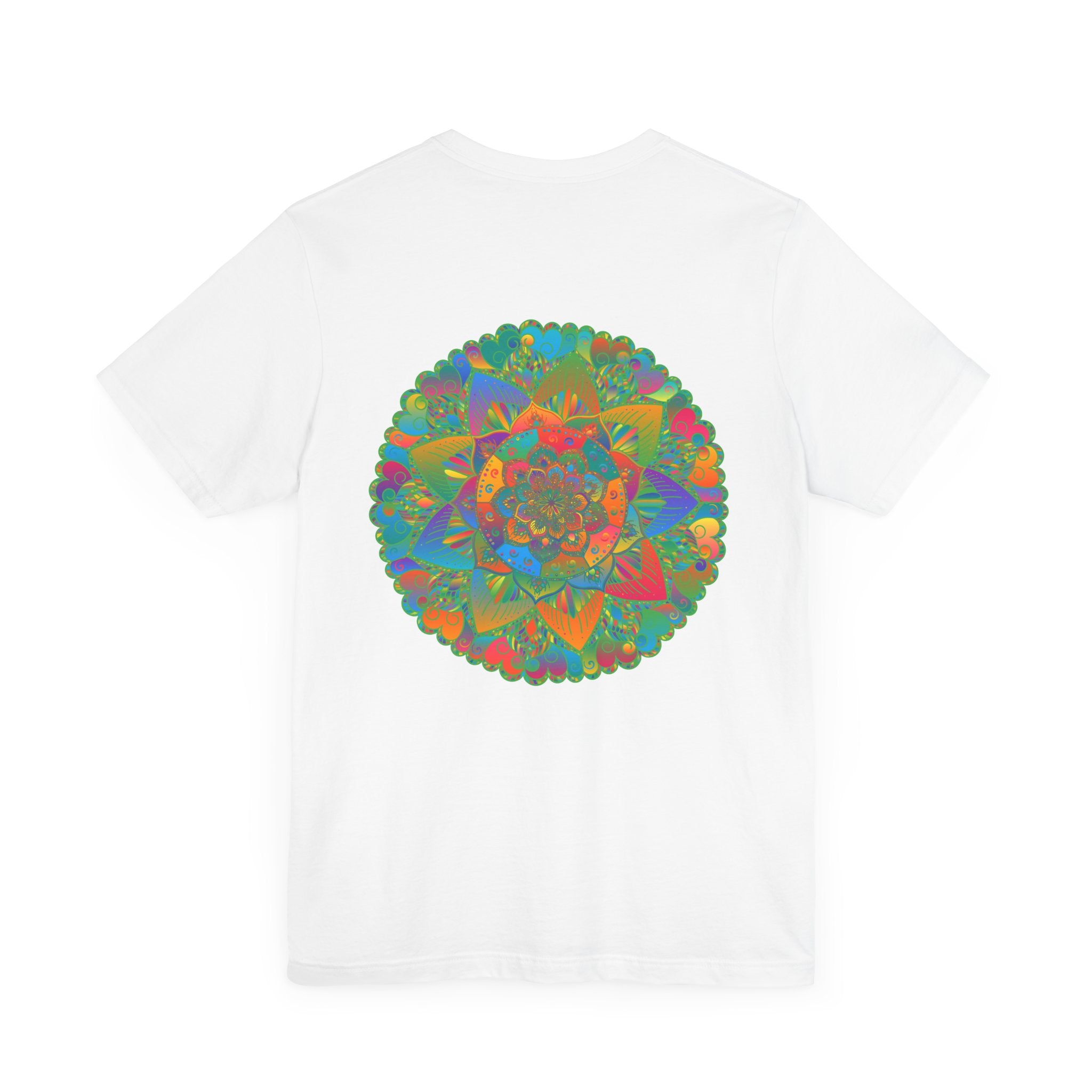 Vibrant Mandala T-Shirt featuring intricate design symbolizing spiritual peace and harmony