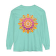 Colorful and intricate mandala design on a comfortable unisex long sleeve t-shirt