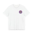 A close-up image of a vibrant and colorful Mandala T-shirt featuring intricate designs that represent spiritual peace and harmony, making it the perfect addition to your wardrobe for a calming and uplifting vibe